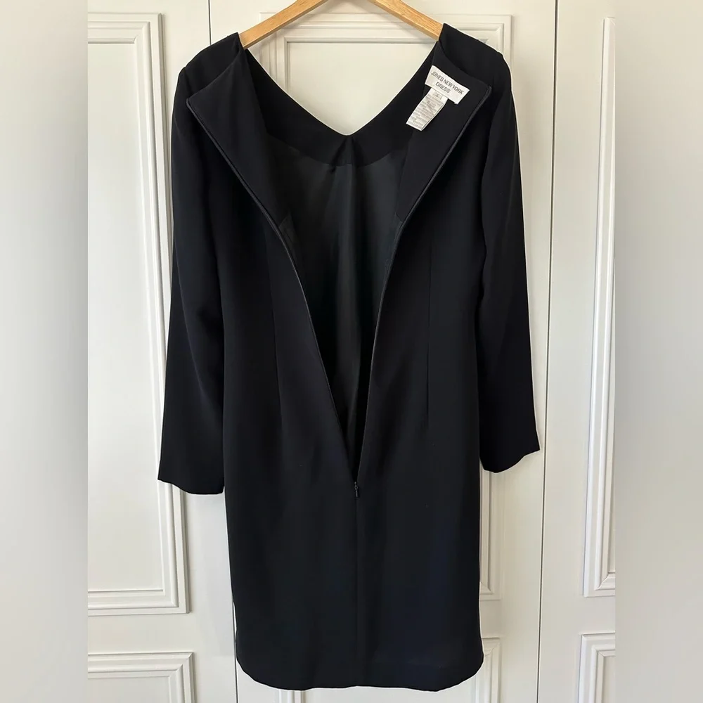 Jones New York Black Rhinestone Cocktail Dress, Size 6 - Picture 6 of 7
